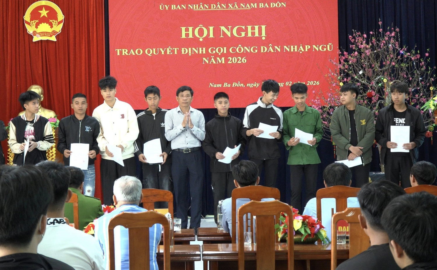 Hội nghị trao quyết định gọi công dân nhập ngũ năm 2026 2