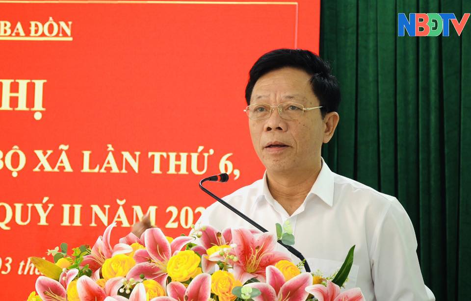 Hội nghị Đảng ủy Qúy 1 đc Bi thư Đang uy phat biểu kết luận HN